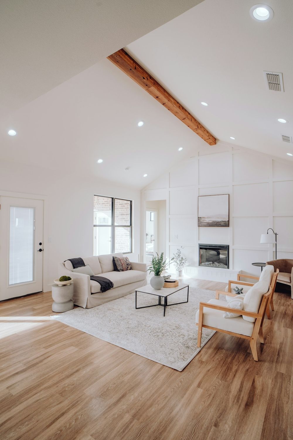 Bright, freshly painted living room in an Ottawa home